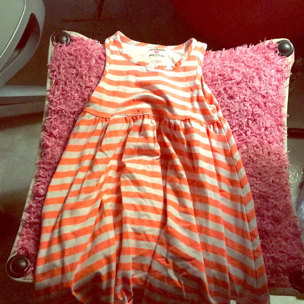 A orange and white dress